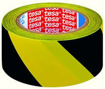 TESA 60760 PVC Signage Tape 50mmX33m yellow-black