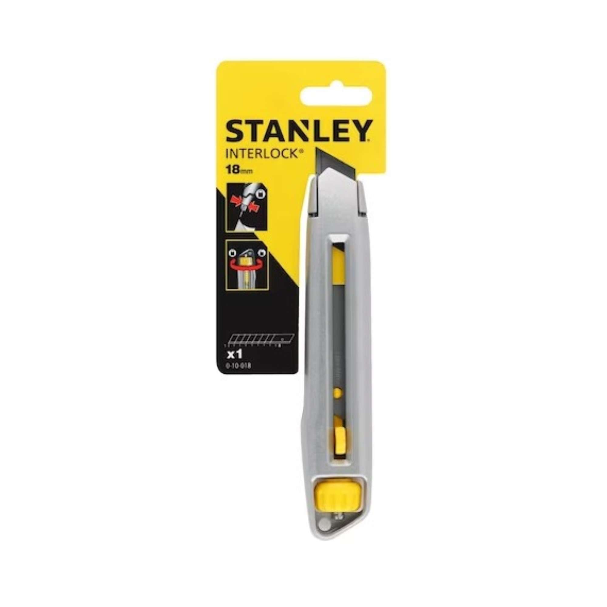 Interlock 18 mm cutter, contoured metal body cutter - Stanley 0-10-018