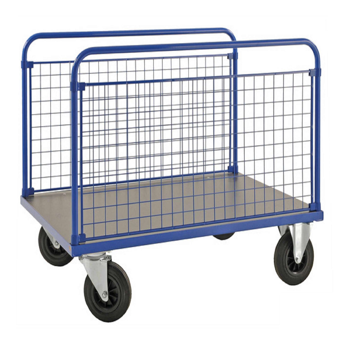 2-Felder-Plattformwagen LxBxH(mm) 1000x700x900, Rollen: 2 fest 2 lenkbar