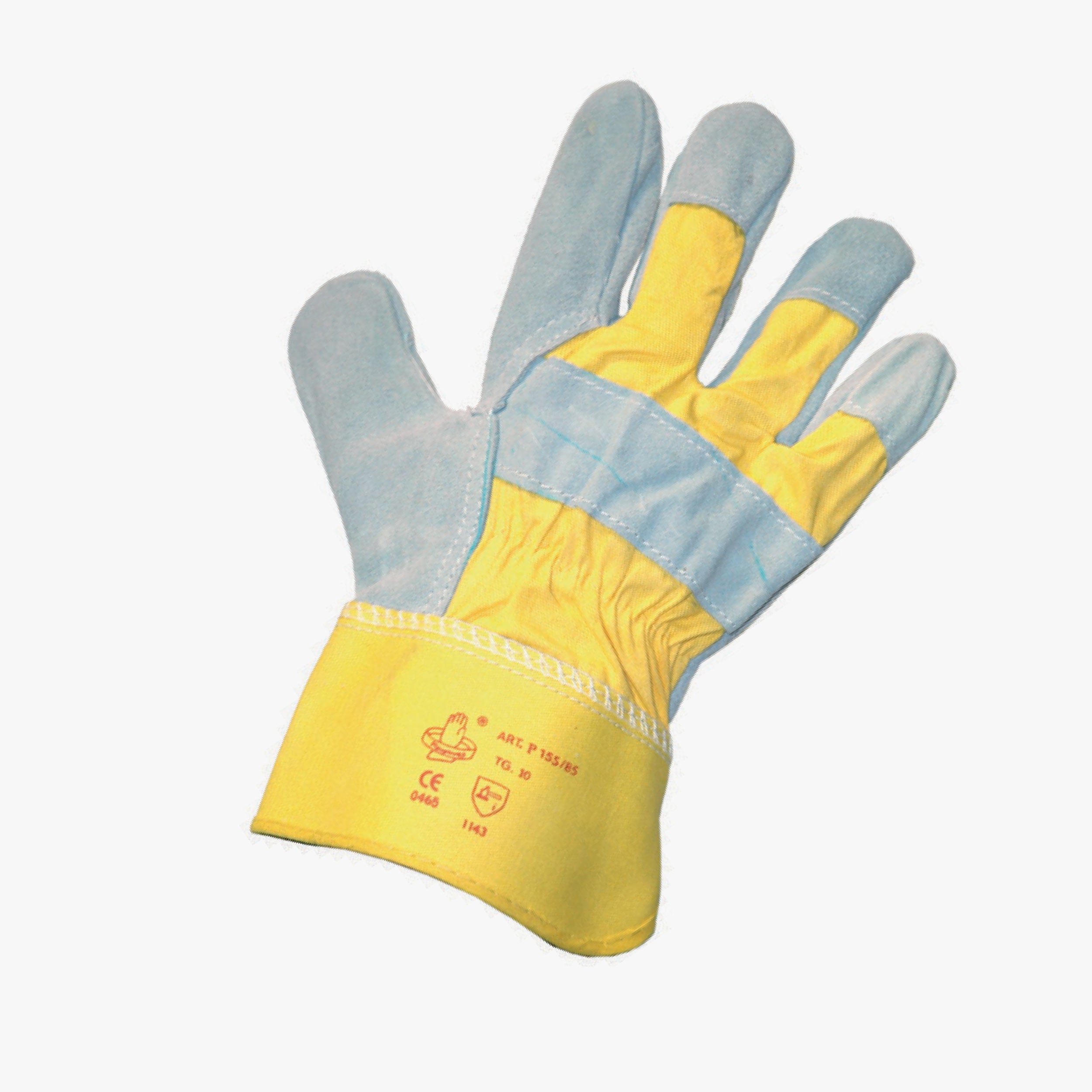 CROSTA DORSO gloves handle canvas YELLOW size 10 - 10pcs