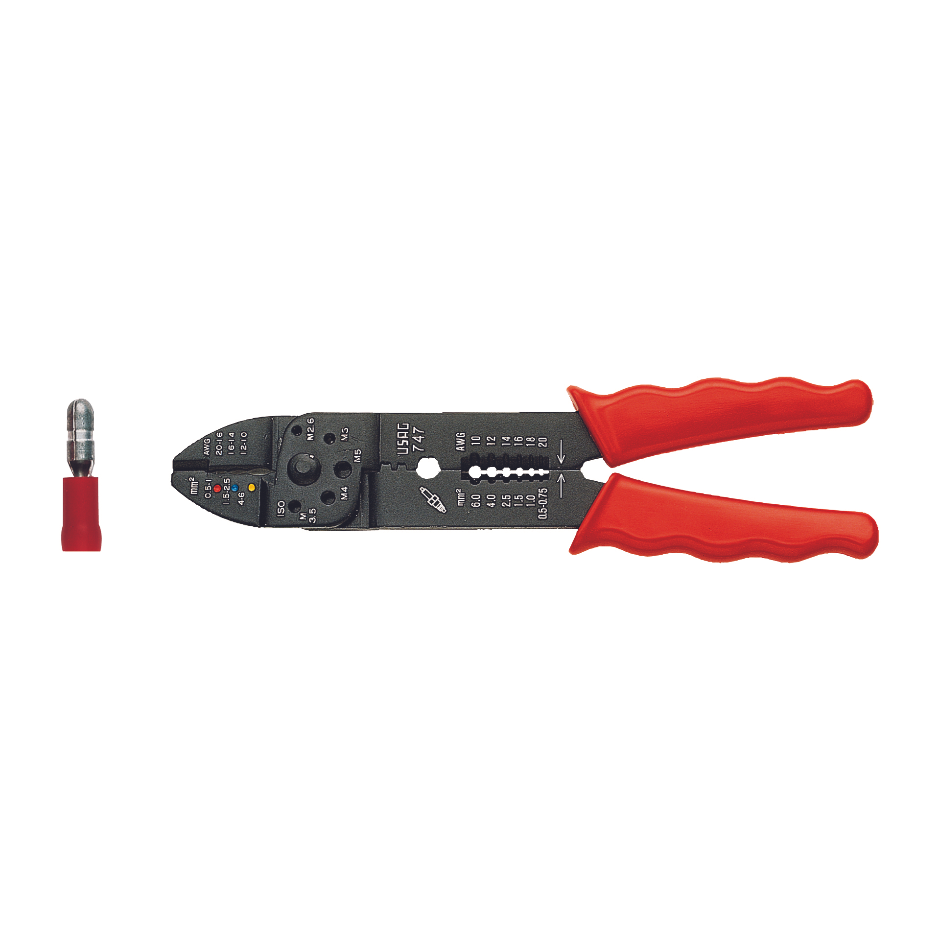 Pliers for pre-insulated cable lugs 235mm - Usag 747 U07470001