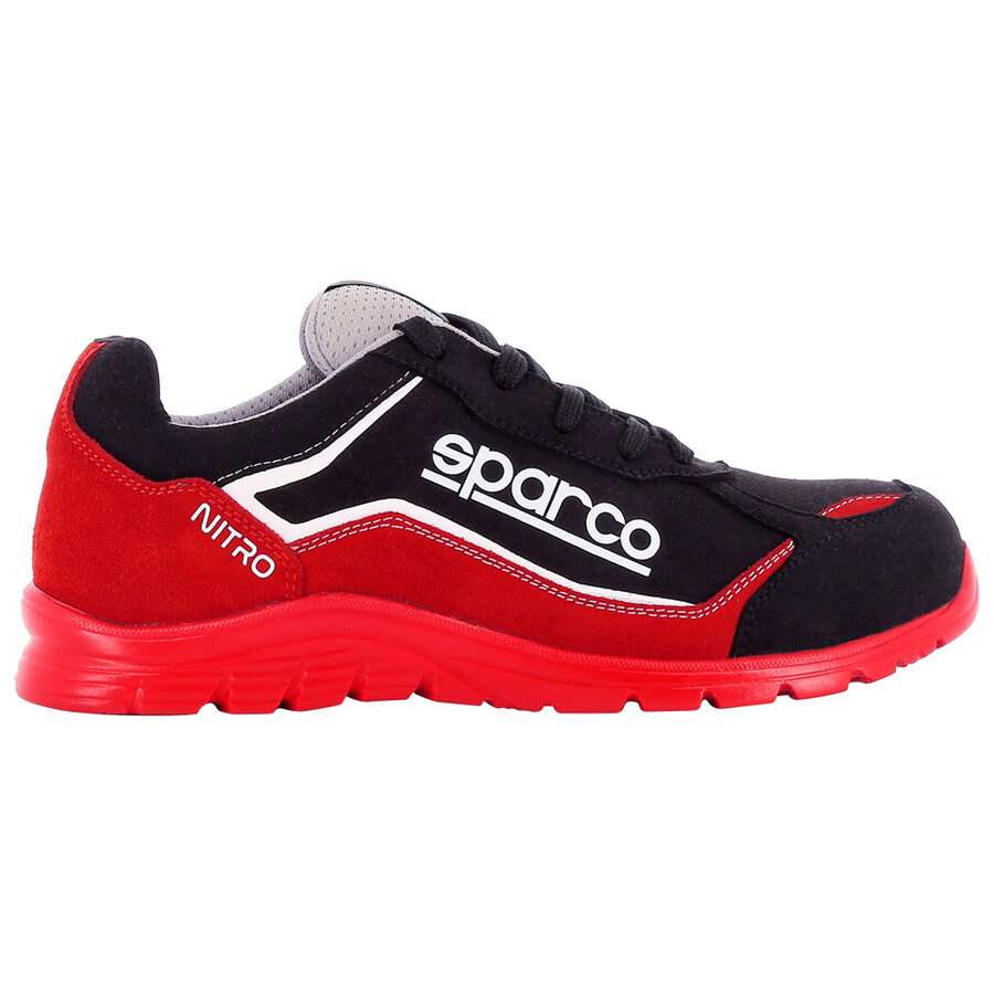 Sparco Unisex Safety Work Shoe 42 43 Red Black - Nitro-S3 SRC