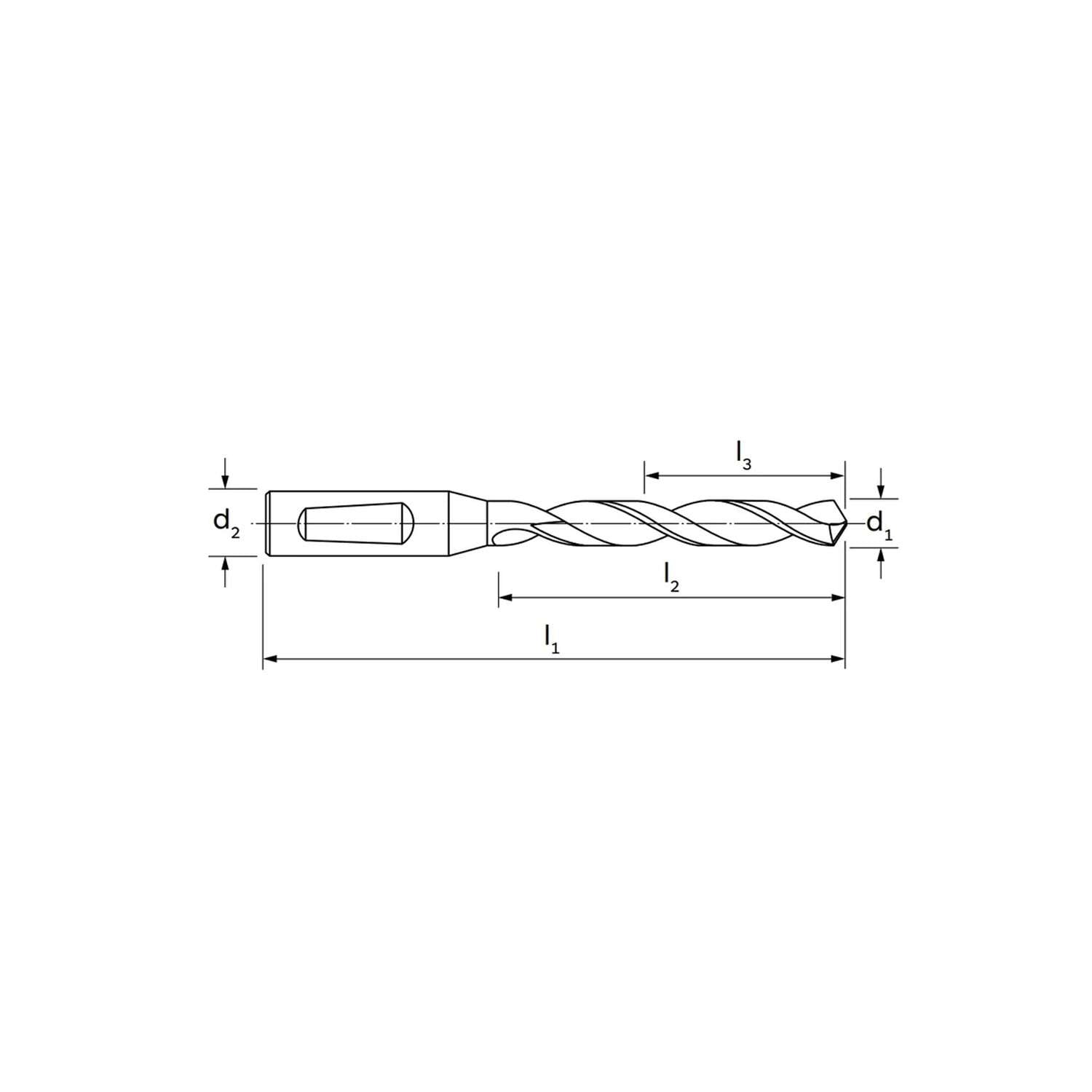 Record MDI drill for steel / cast iron DIN 6537K 10,3 - ILIX