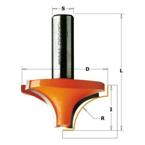 Two-edged cutter with concave radius - CMT 727