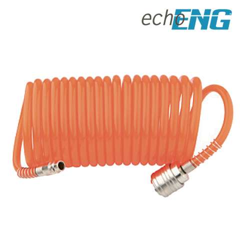 Flexible compressed air hose compressor 10 m spiral coupling - FI 80 TS