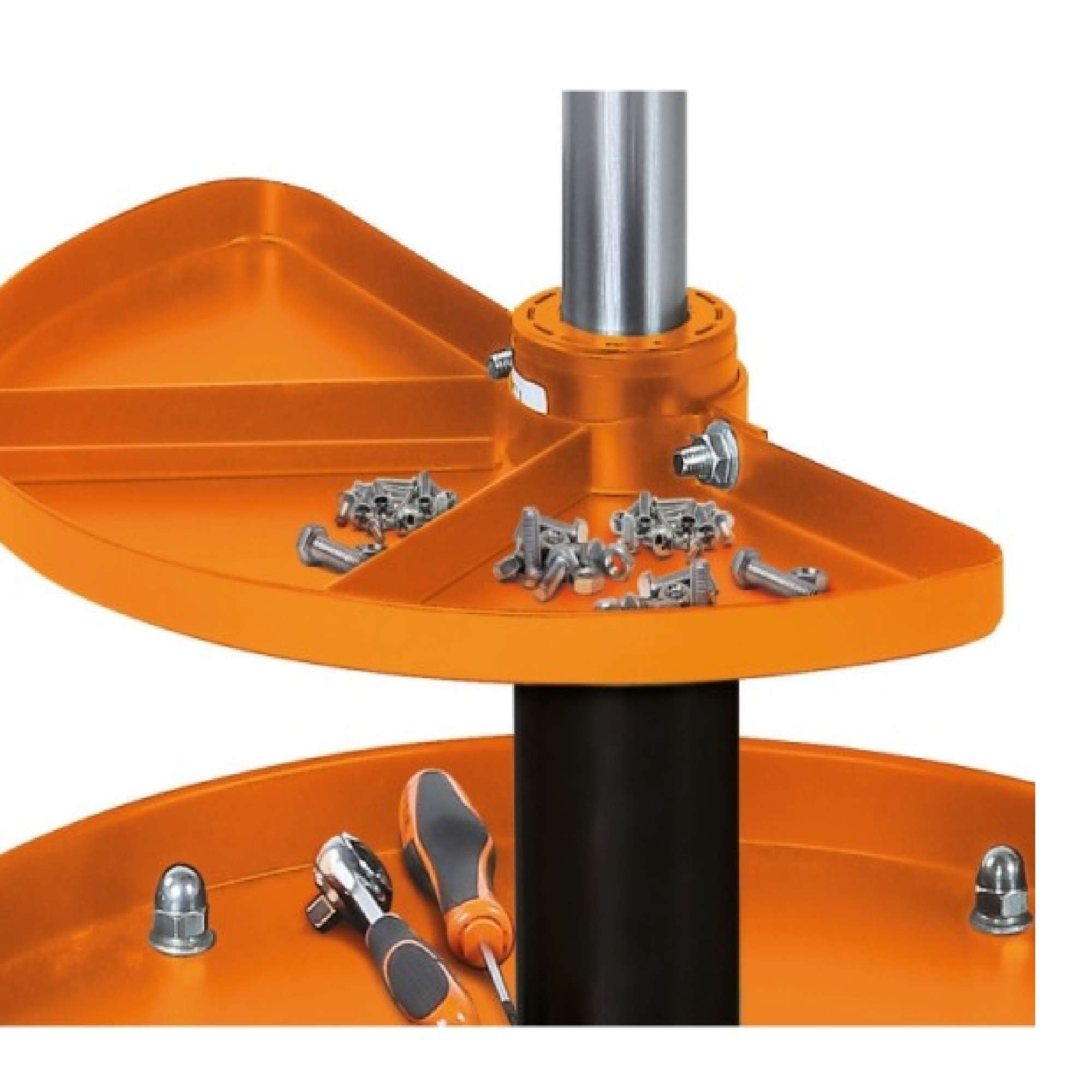 Swivel seat with height-adjustable tray via piston Beta 22500011