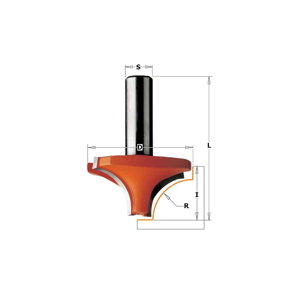 Two-edged cutter with concave radius - CMT 727