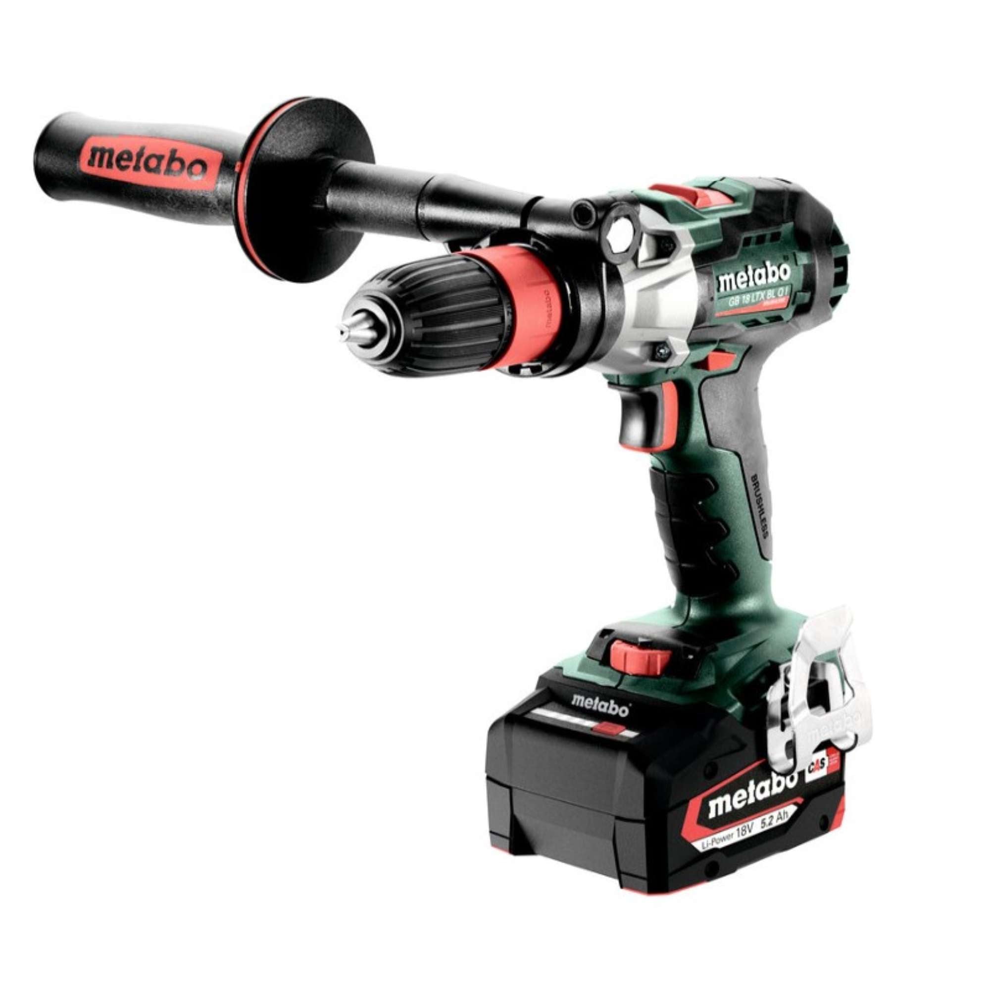 Cordless Tapping Machine, Drill Driver + 2x5.2Ah - Metabo GB 18 LTX Q I