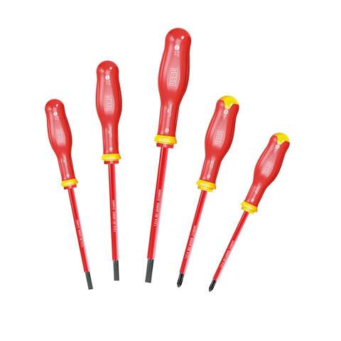 Set of 5 screwdrivers for slot- head and Phillips screws 400gr - Usag 091 SH5