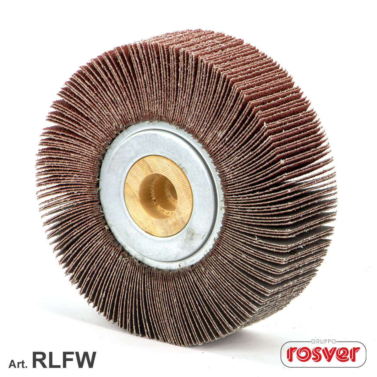 Flap wheels with wooden core Rosver RLFW D.165x25 F.13 Legno - Conf.1pz