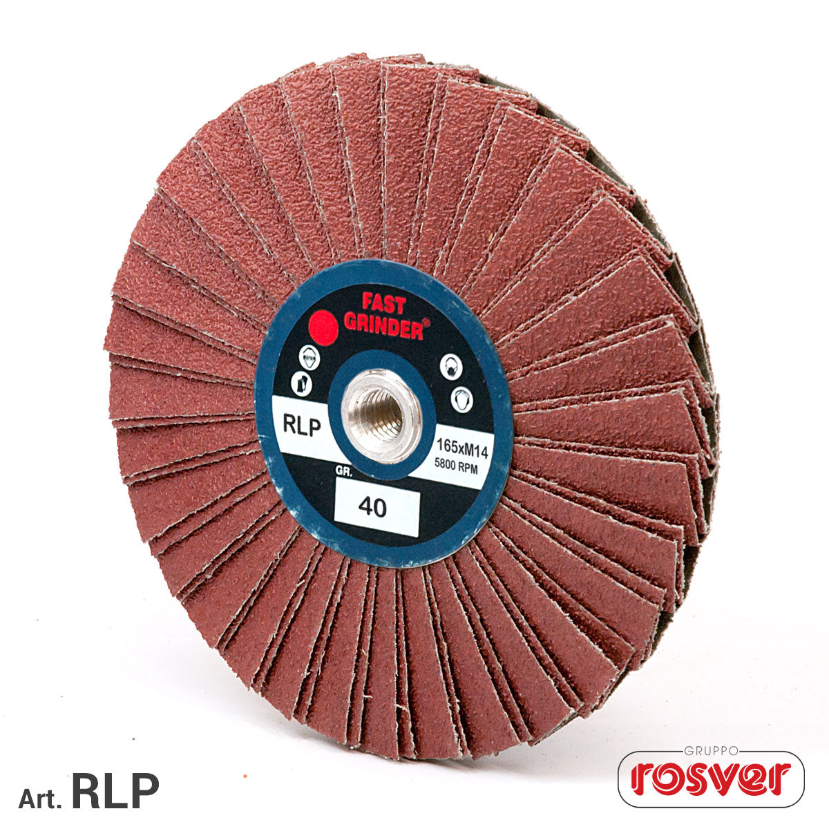 Wheels with folded slats for corners Rosver - RLP 165 M14 Gr.A Chiusa - Conf.10pz