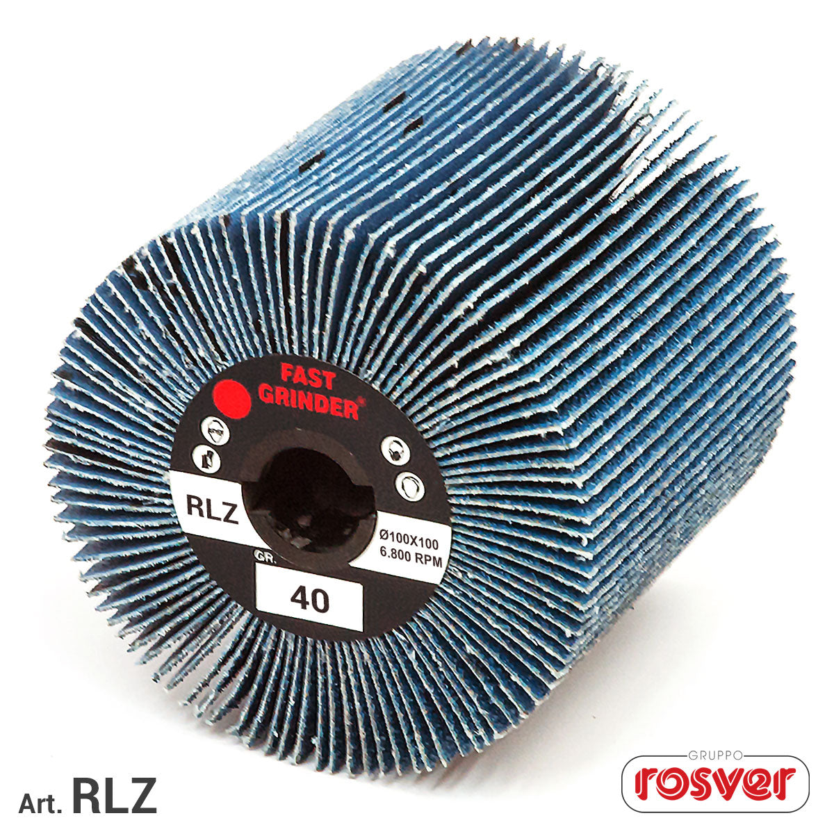 Zirconium Cloth Flap Wheels - Rosver - RLZ D.100x100x19 - Conf.5pz