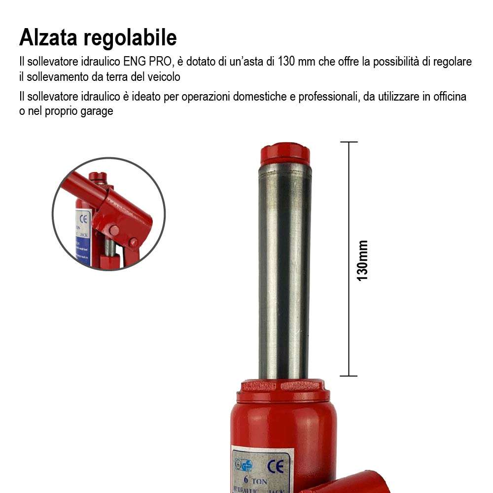 Bottle jack 6000 kg 6 T TON Tons -MA CB 0006 -ENG PRO