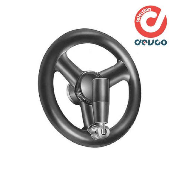 3-spoke handwheel swivel knob on steel pin VR/150-m 6103015 - Gamm