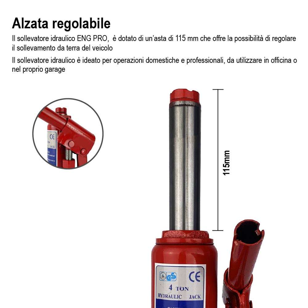 Bottle jack 4000 kg 4 T TON Tons -MA CB 0004 - ENG PRO
