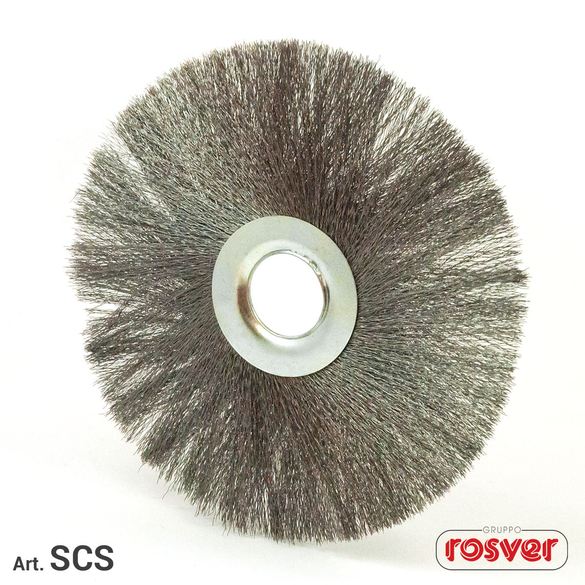 Circular Brush with Hole - Rosver - SCS T.745 150X5X25 Steel - Conf.5pz
