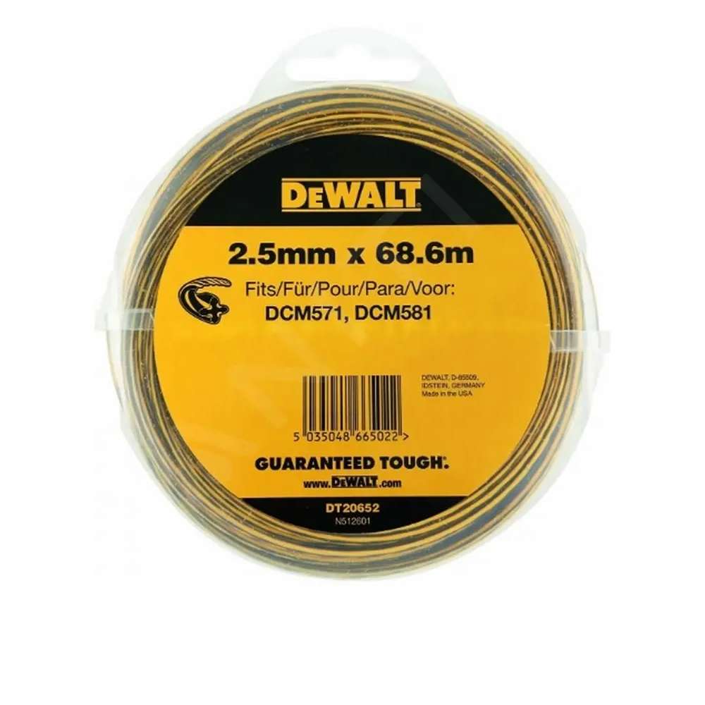 Spare wire for edge trimmer 68.6mx2.5mm - Dewalt DT20652- QZ