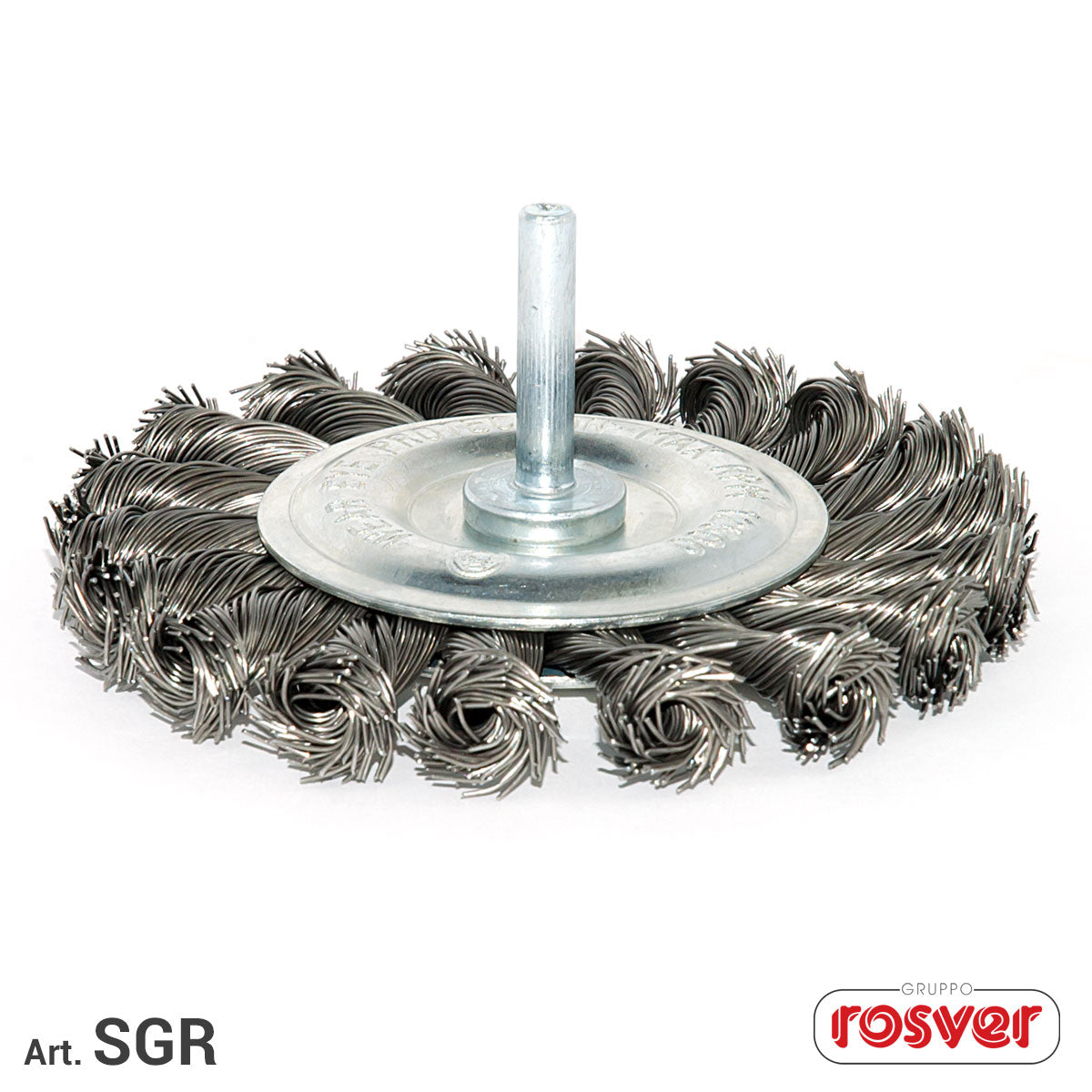Twisted Knots Brush with Shaft Rosver - SGR G.6 Inox - Conf.10pz