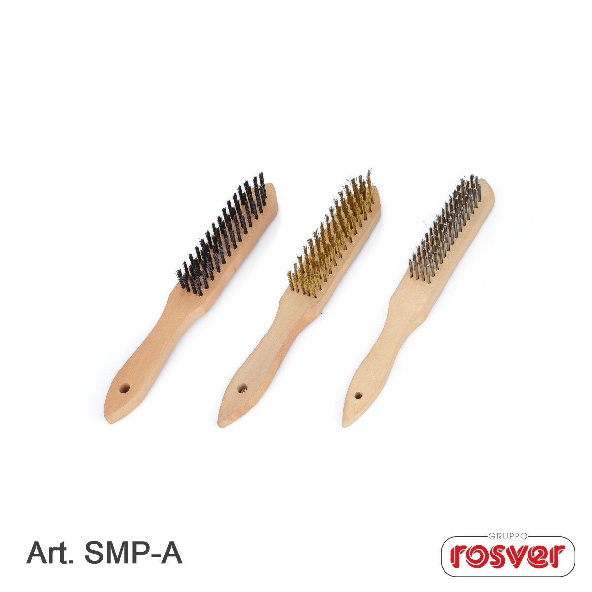 Hand Brushes Steel wire with wooden handles SMP-A 290mm - Rosver 18pz
