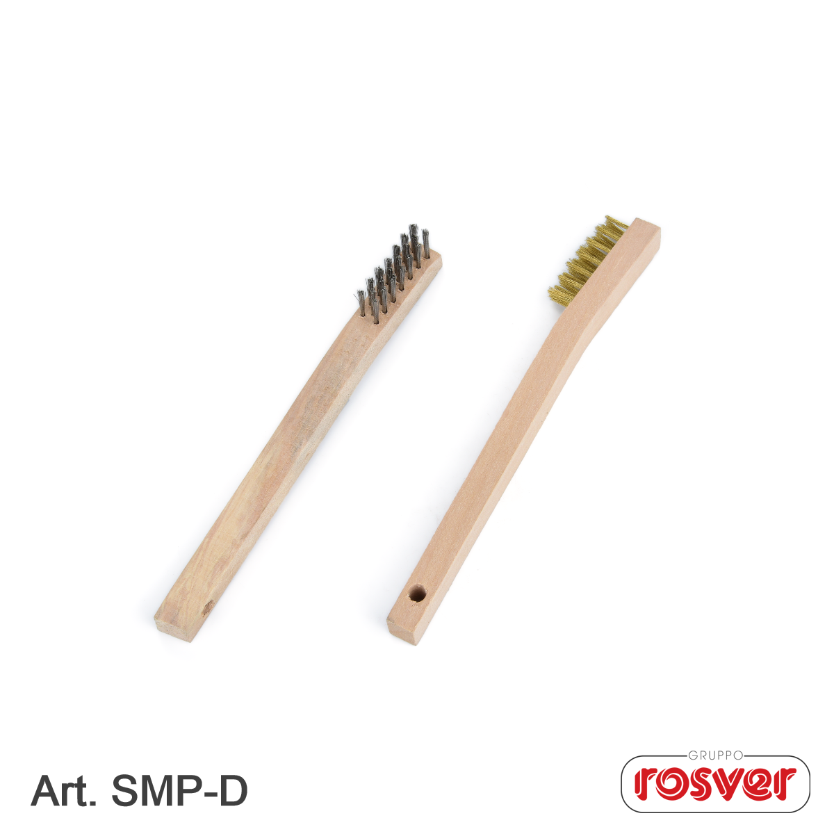 Hand Brushes SMP-D 195mm 3x7 - Wooden handle Rosver - Conf.12pz
