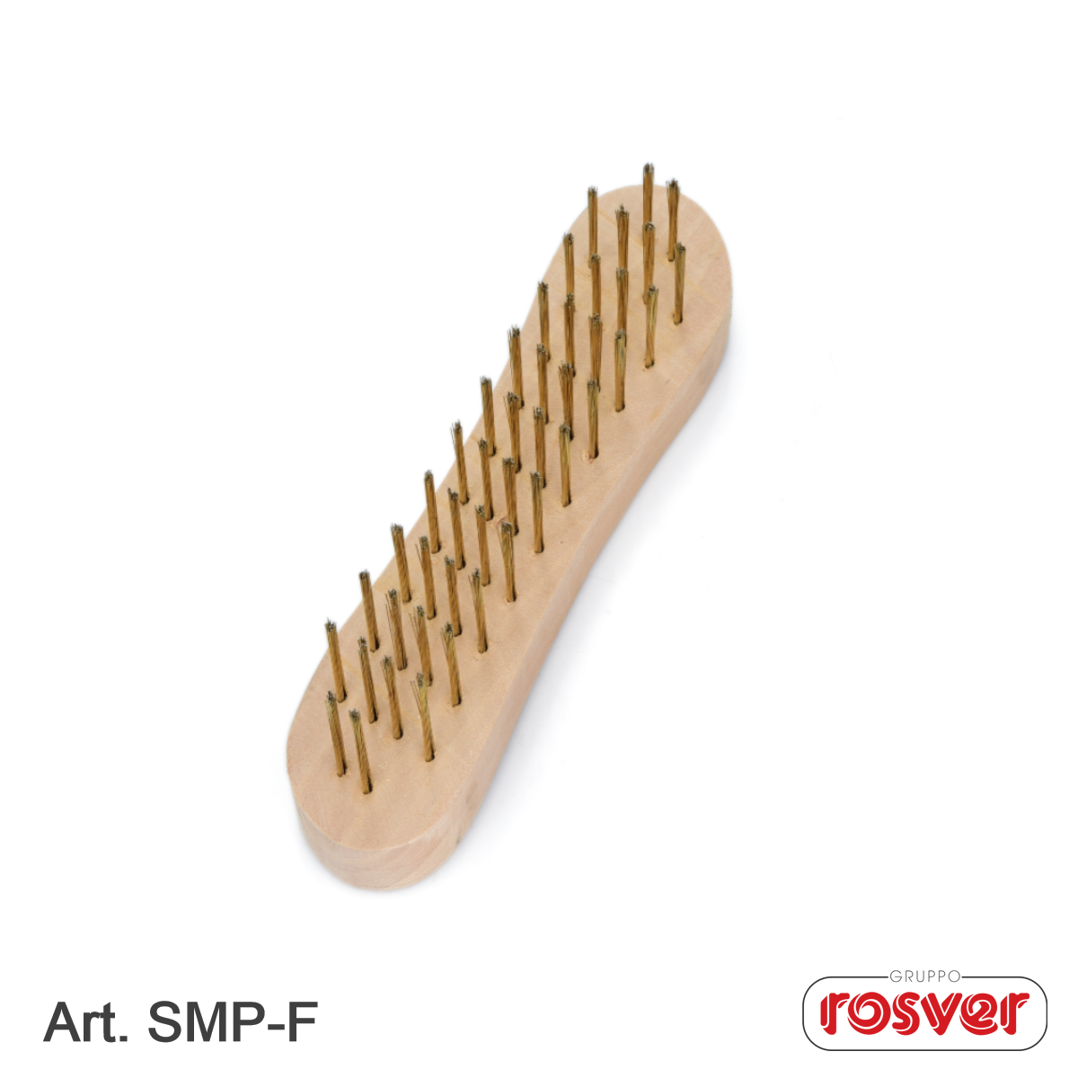 Hand Brushes Steel Manico in Legno SMP-F 190mm 4x12 Rosver 10pz