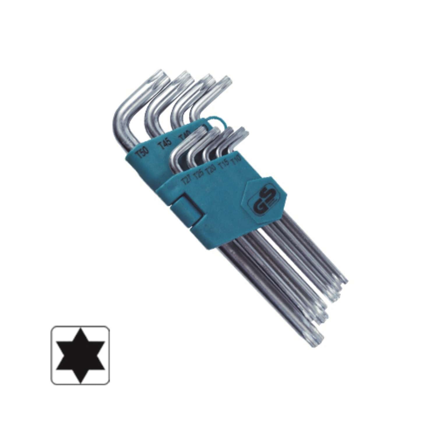 Set kit of 9 long Torx wrenches T10 - T50 - UM 20 SET0