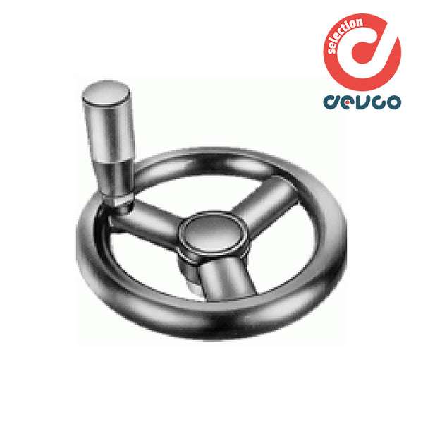3-spoke handwheel swivel knob on steel pin VR/100-m 6103005 - Gamm