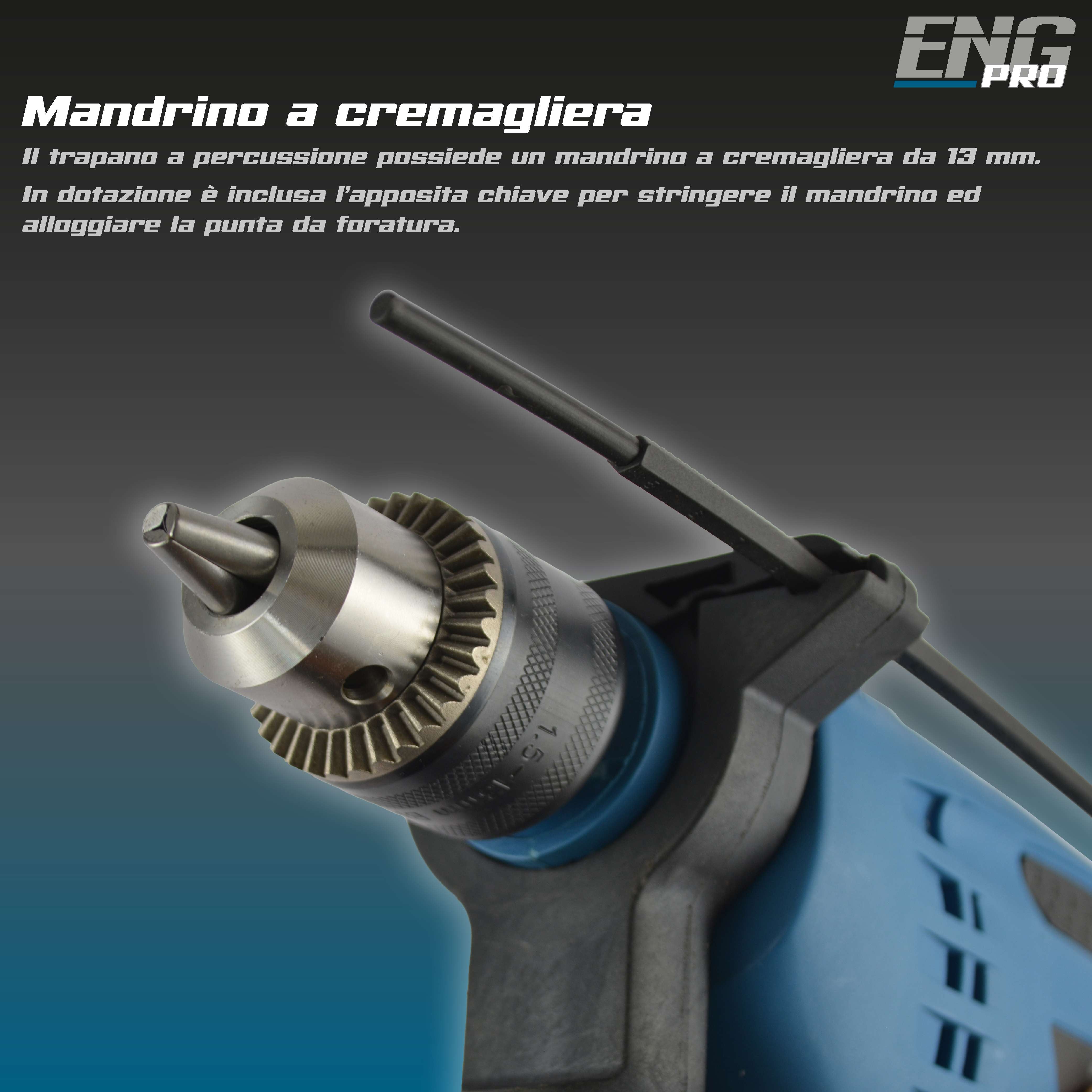 Percussion drill 650W 13mm - ENG PRO - UM ET TP13