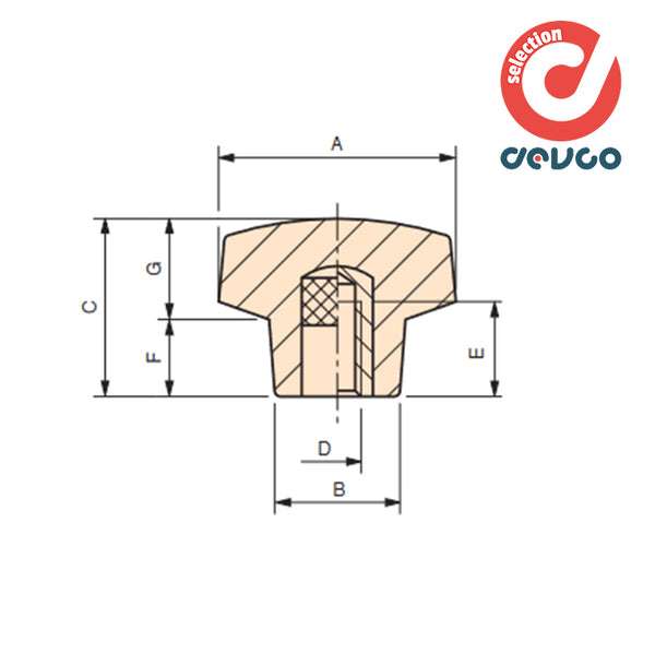 Flyer with 6 lobes VB/30 m6 6113025 - Gamm