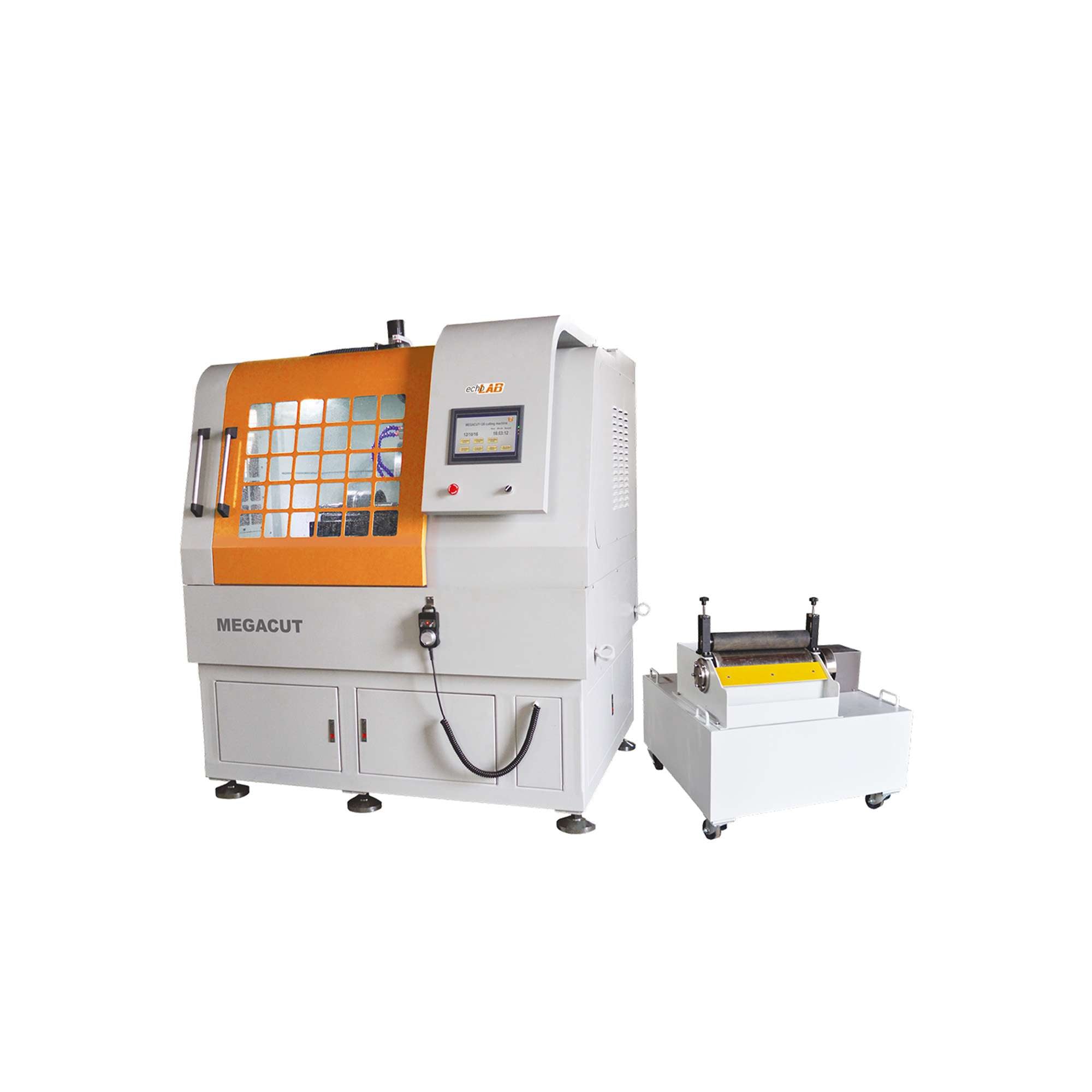 Automatic, digital floor type cutting machine suitable for quality control - MEGACUT - echoLAB