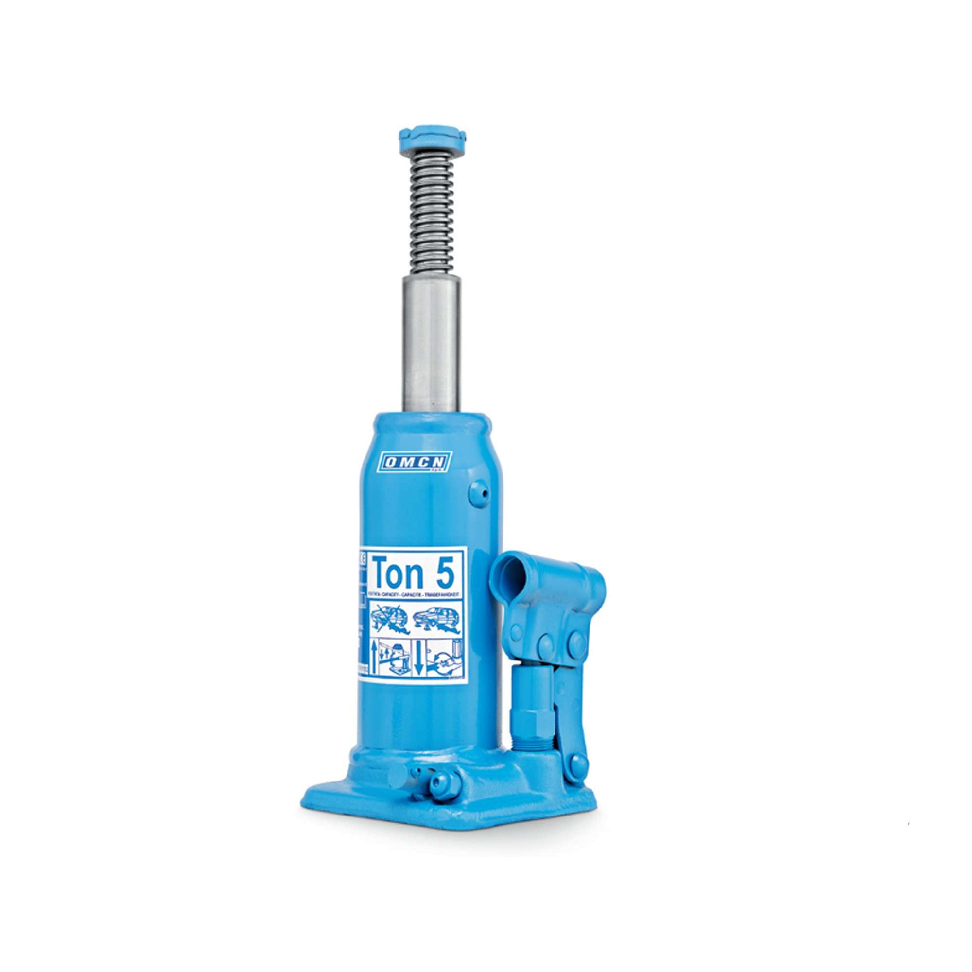 Hydraulic bottle jack, 630mm lift capacity 5000 kg - OMCN 126/B