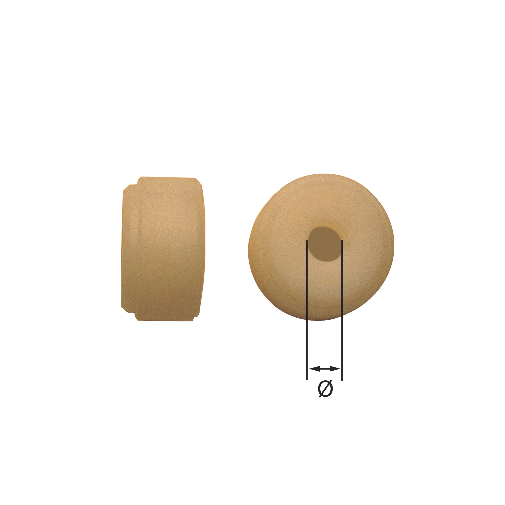Spare pair of plastic tips  40mm  17mm - Usag 374 NB