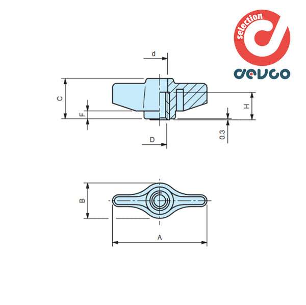 Fixing cockerel GB/48/fp m6 pcs.2 6309010 - Gamm