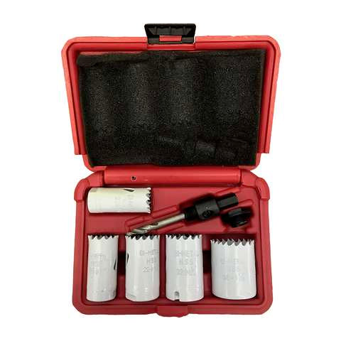 Set of 5 bi-metal HSS hole saws  22 - 38 mm plastic case - UT 10 STG1