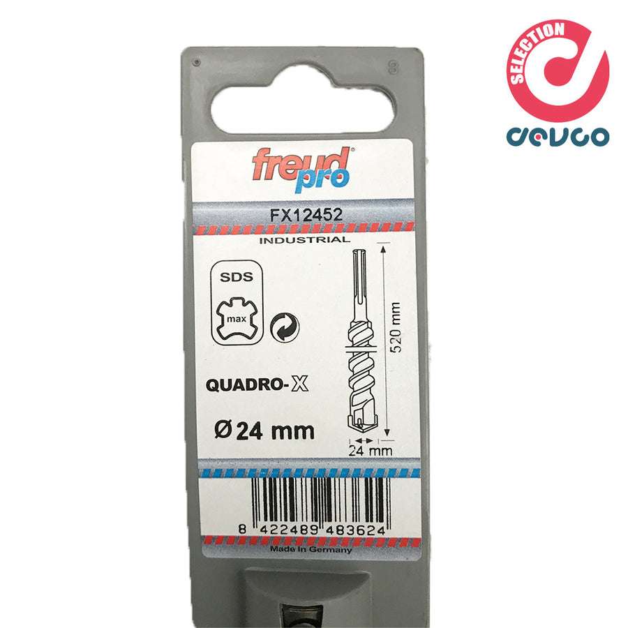 SDS MAX  24/400/520mm professional wall drills 4 cutting edges - Freud