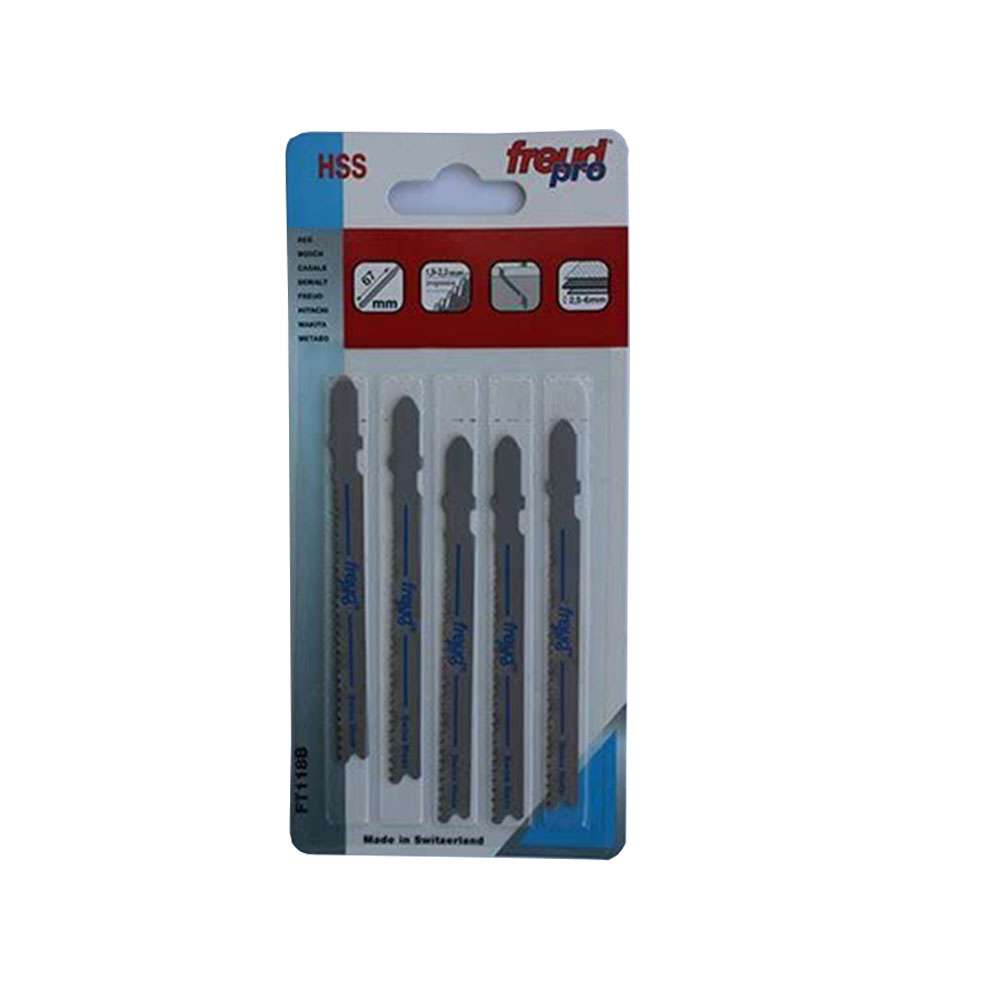Set of 5 hacksaw blades made of high-speed, high-strength steel for use on metal, aluminum and non-ferrous materials - Freud - FT118B