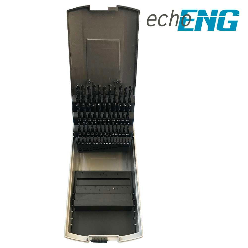 HSS-Spiralbohrer-Set, zylindrische gerade Schaft, 1 - 13/1 - 5,9/6 - 10 DIN 338
