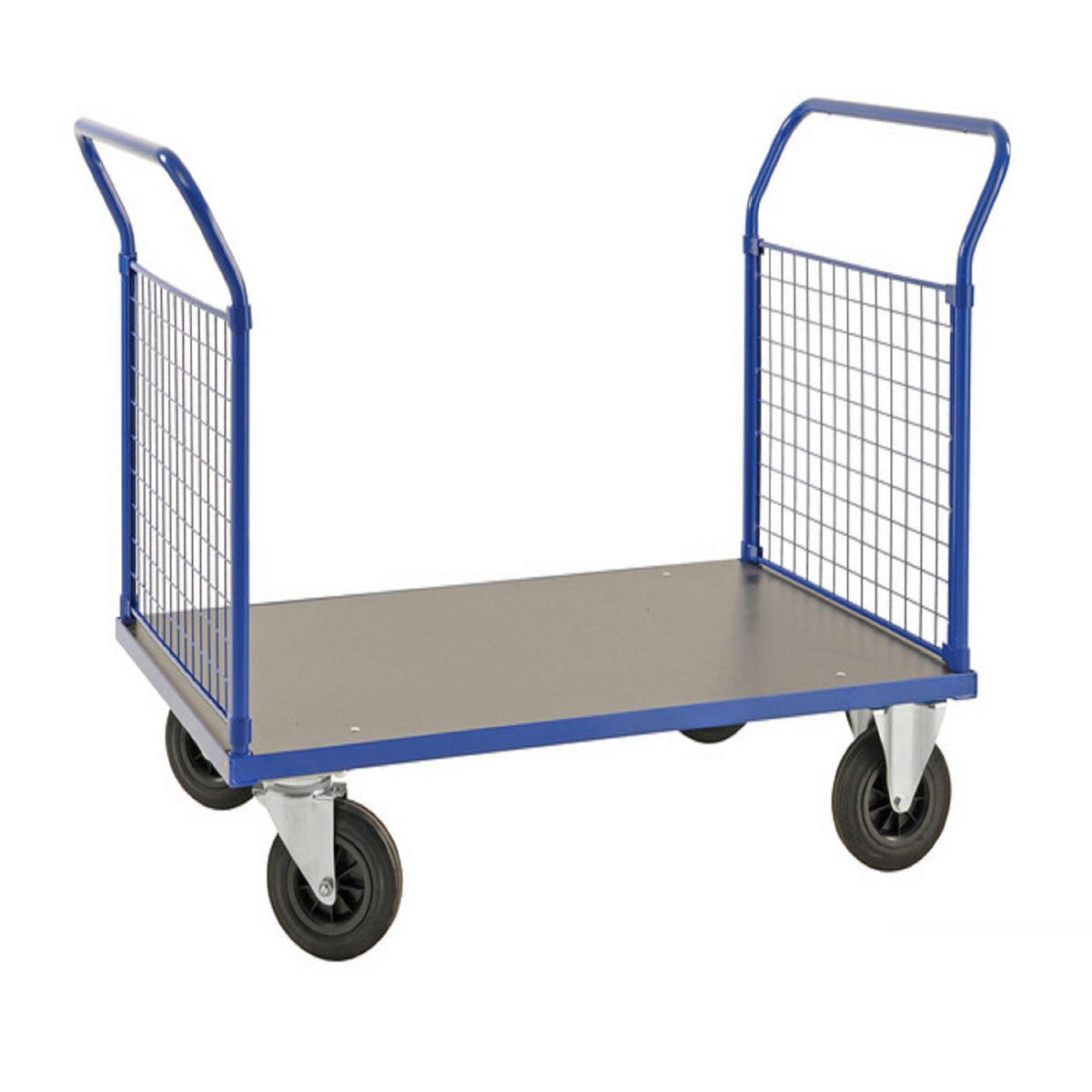 2-Felder-Plattformwagen LxBxH(mm) 1366x800x1020, Rollen: 2 fest 2 Lenkrollen