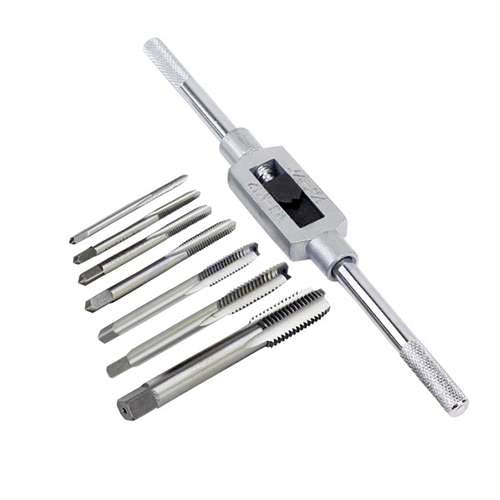 Metrisches Gewindeschneid-Set mit Außengewindewender, 8-tlg., HSS, M3–M12 – UT 10 SM00