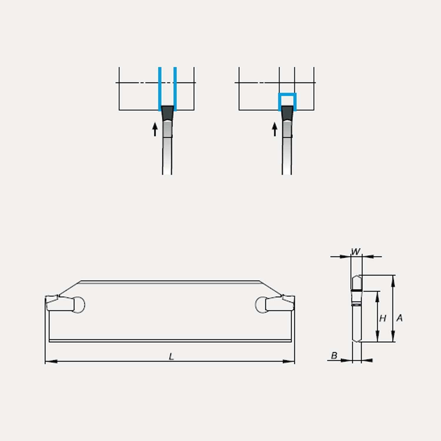 Parting and Grooving Blade Tool Holder - Talicarb TBC