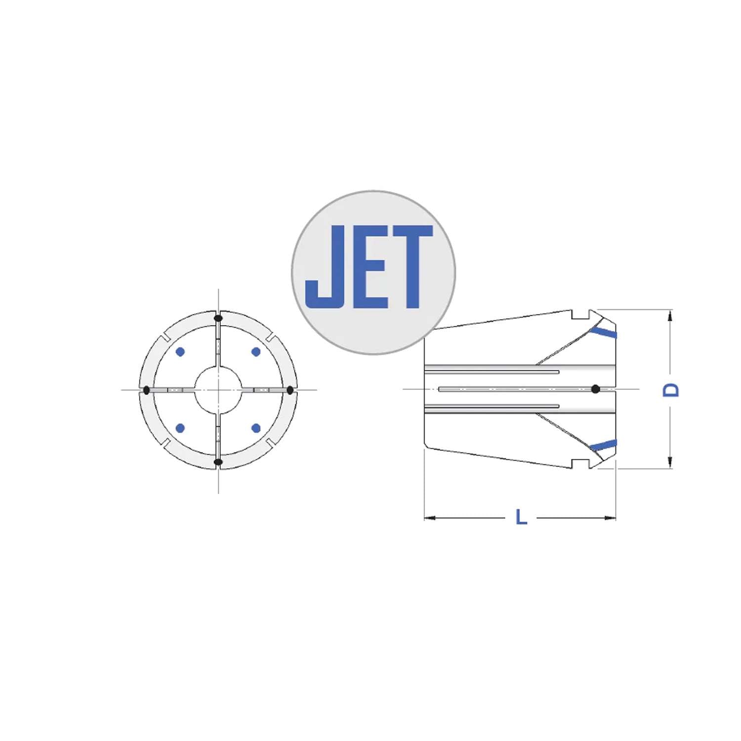 ER 20 JET pliers with refrigeration holes - Gait 0787JE (3,0-9,0)