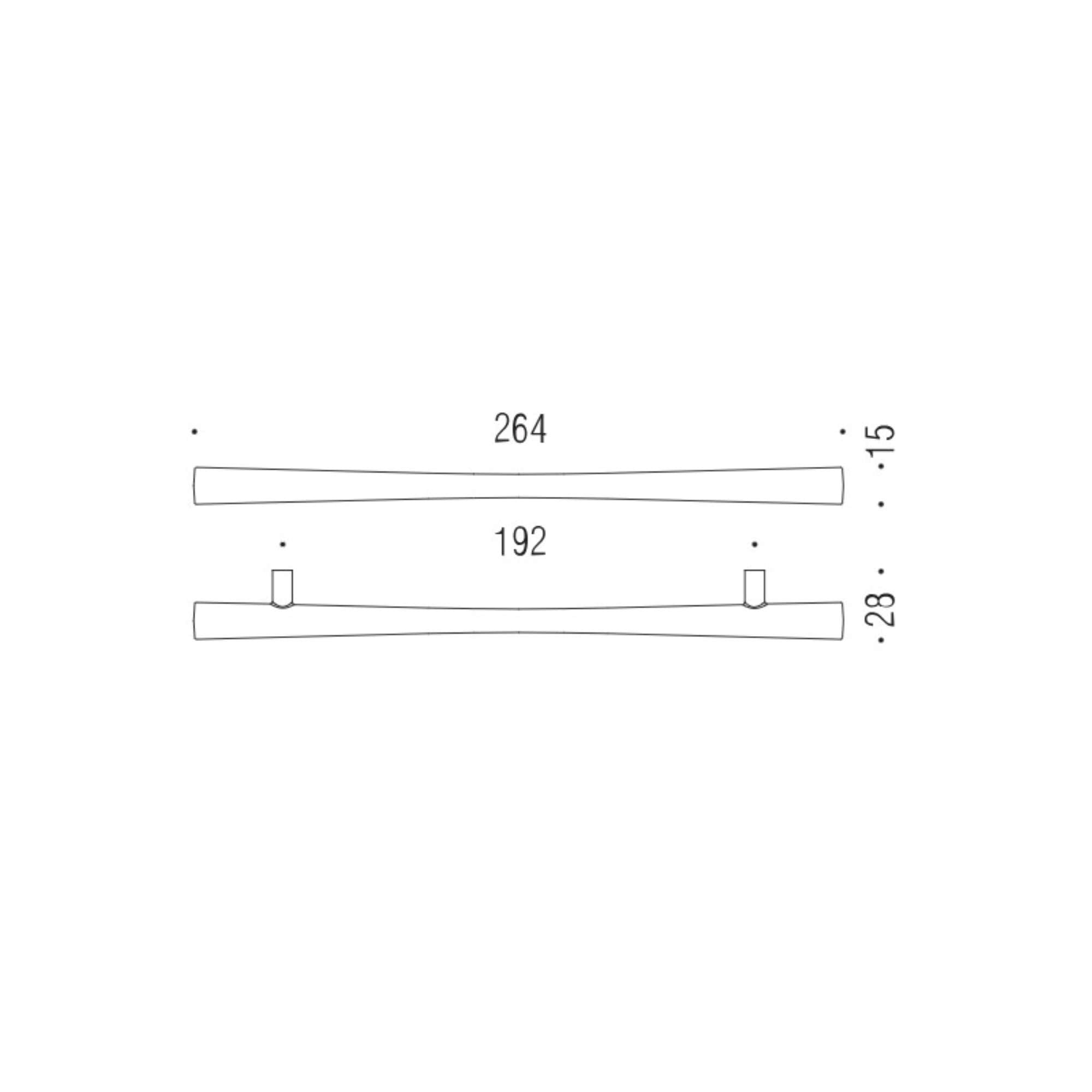 Handle F104/FA INT.192 CR CHROME - Colombo Design F104/FA-CR