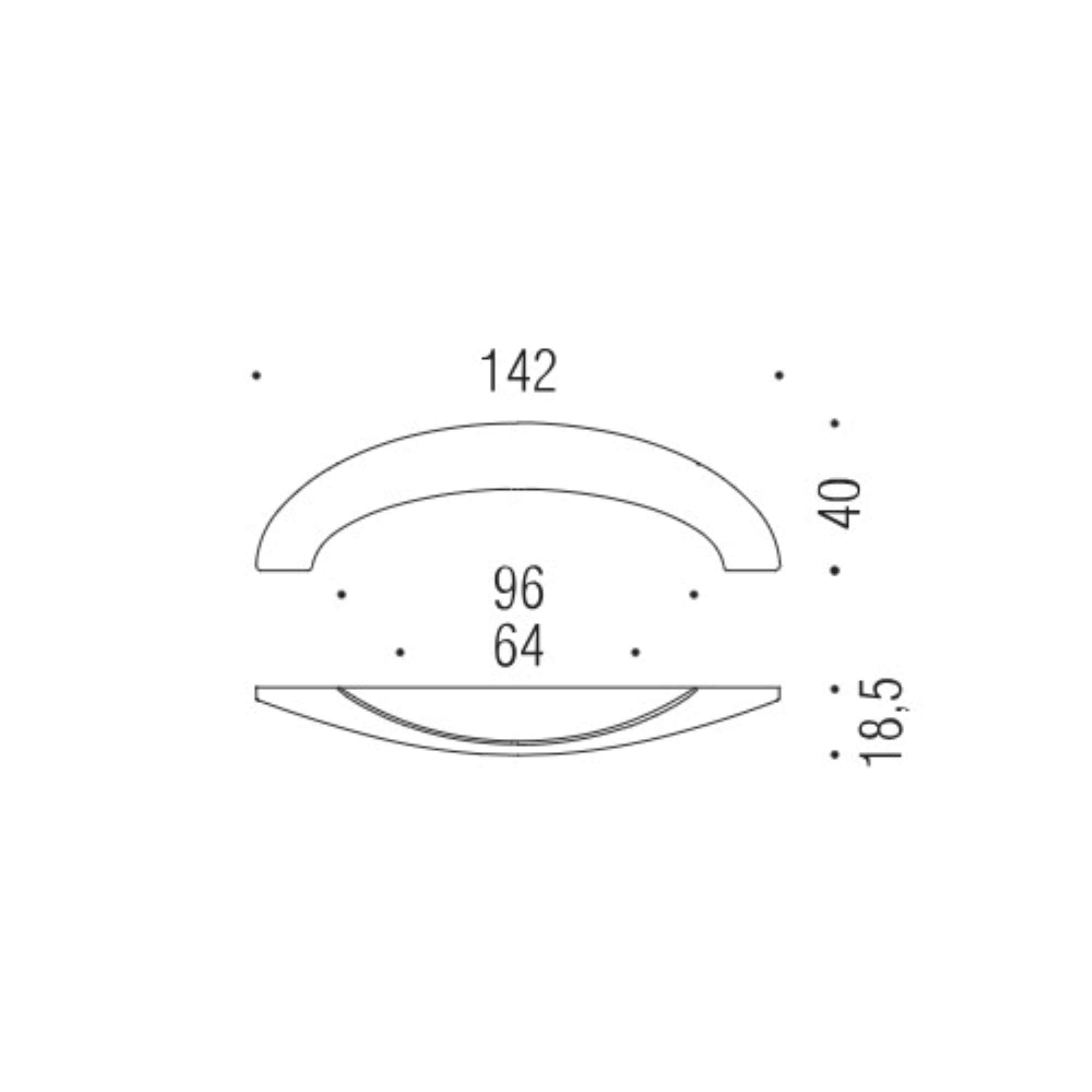 Handle f136/c int.64-96 cm cromosat - f136/c-cm