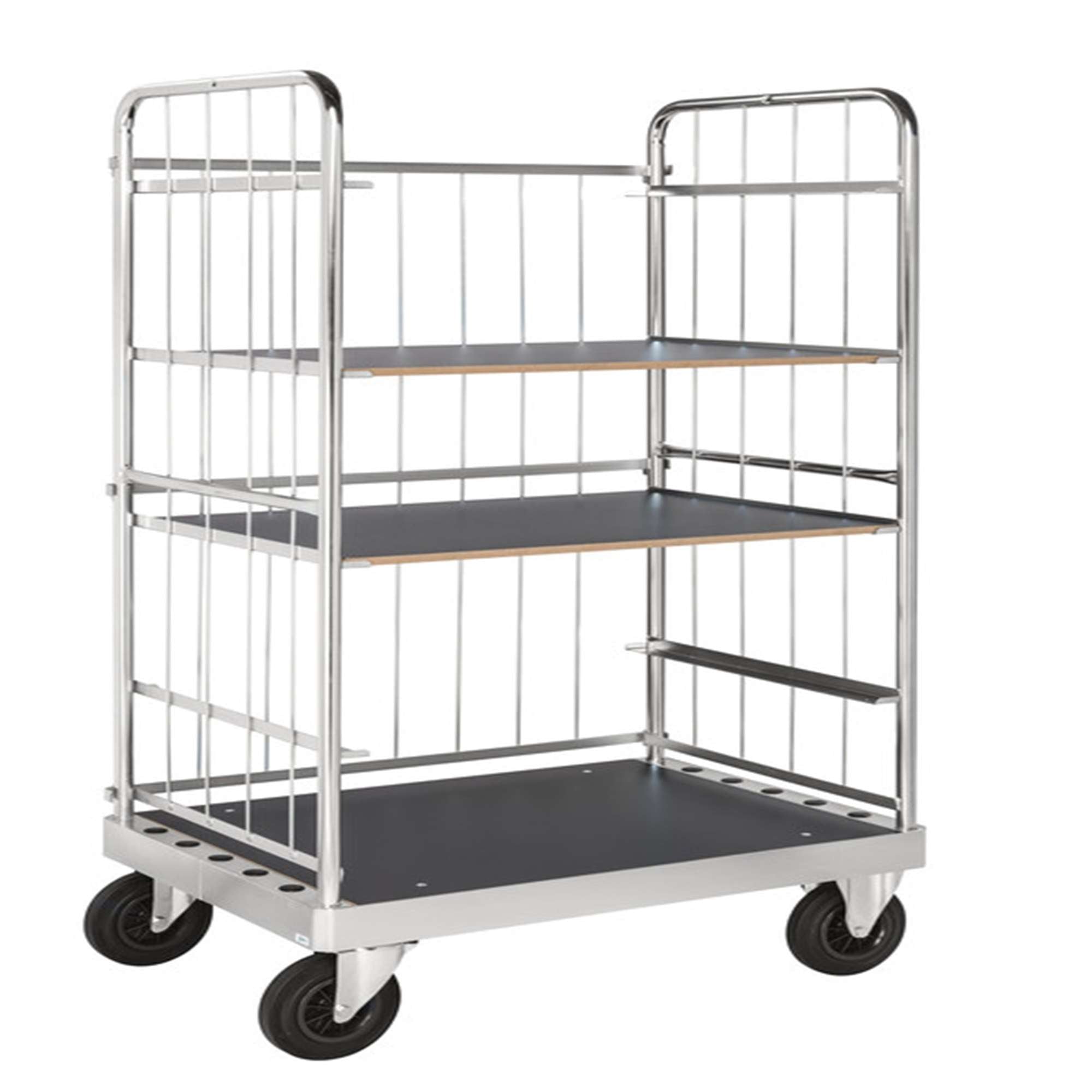 Shelf trolley comes with 2 shelves, L x W x H (mm) 1000 x 700 x 1900