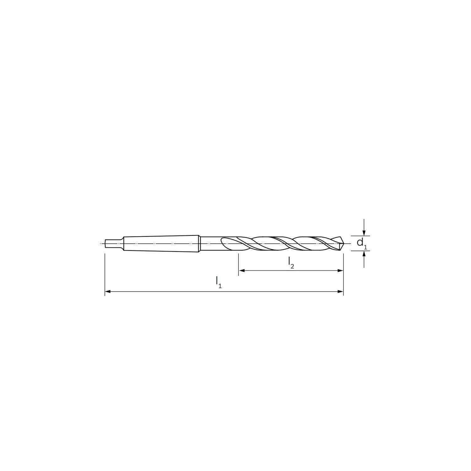 Specific helical conical tip for aluminium DIN 345 type W 13 - ILIX