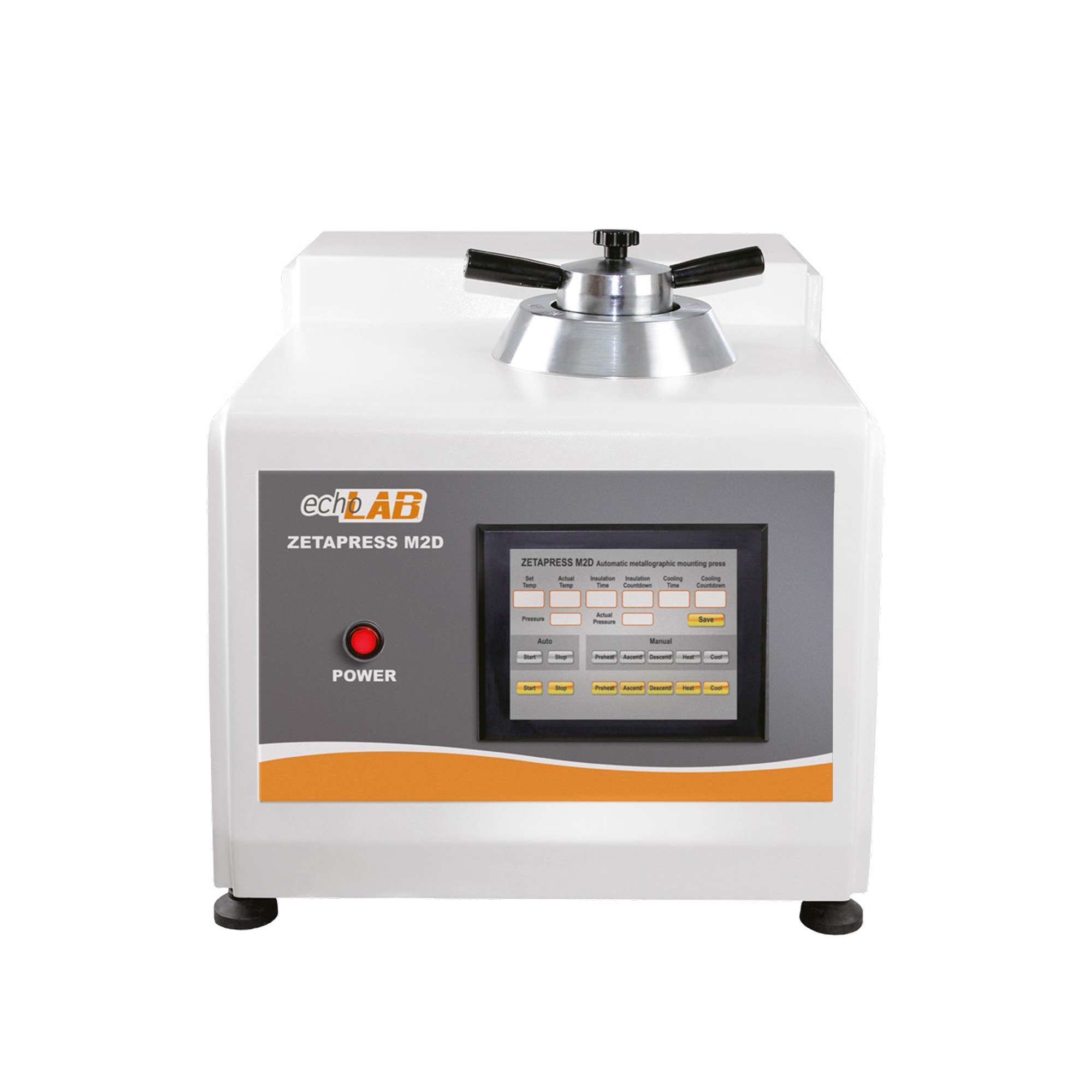 Automatic mounting press with large 2 chambers diameter from  25 to 50mm - ZETAPRES M2D - echoLAB