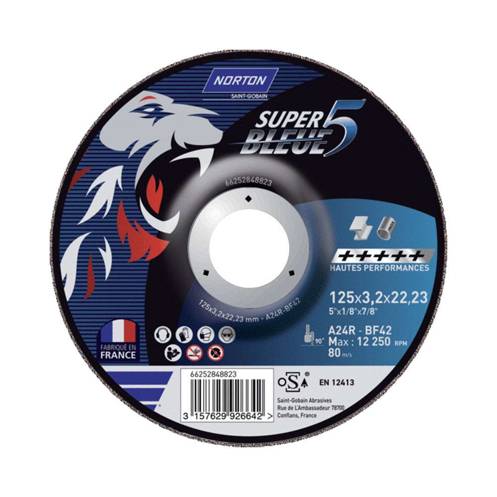 Cutting and grinding wheels super blue 125x1.0x22.23 SB5 F.41 - Norton