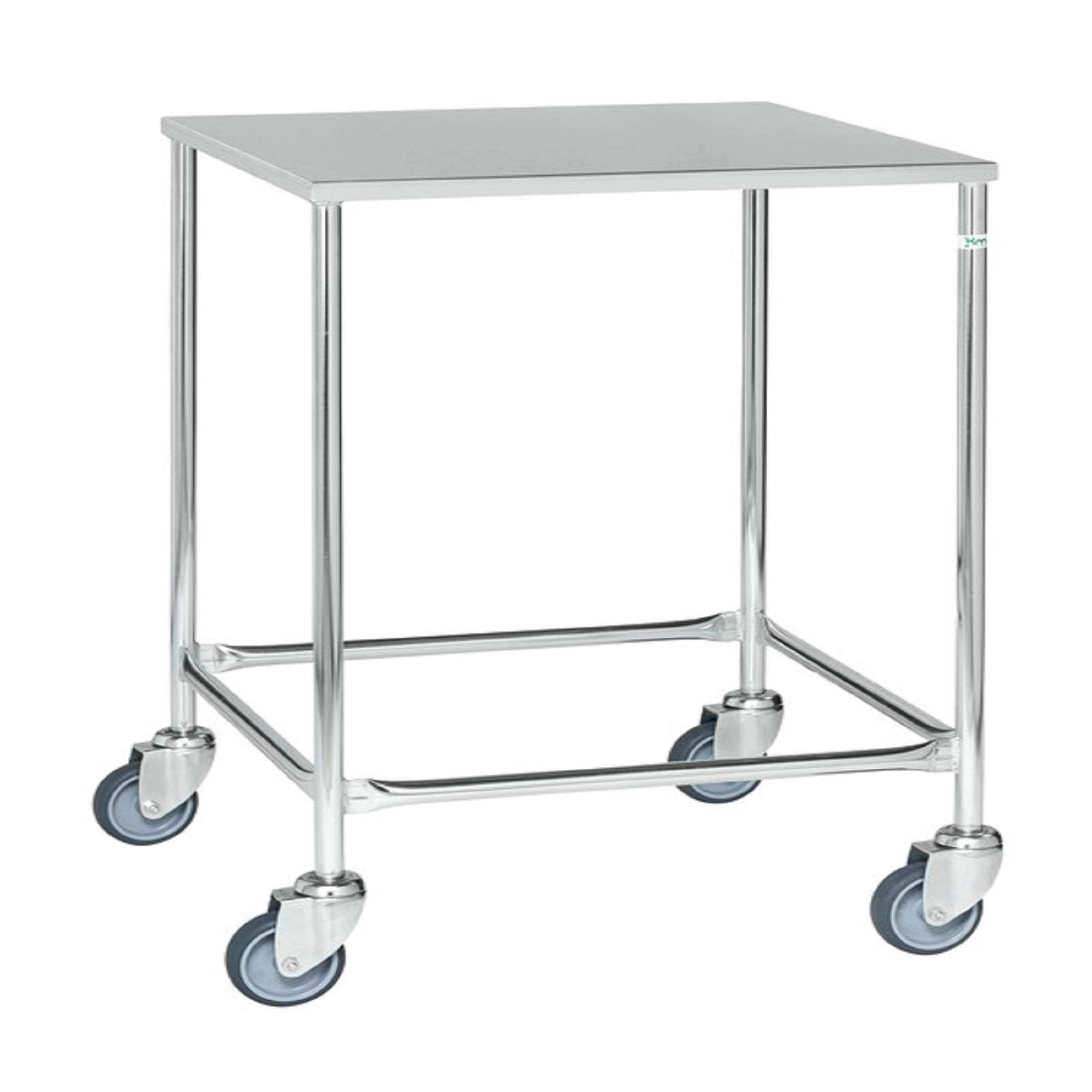 Roll table L x W X H (mm) 605x605x885, 4 swivel 2 with brake, capacity 150kg