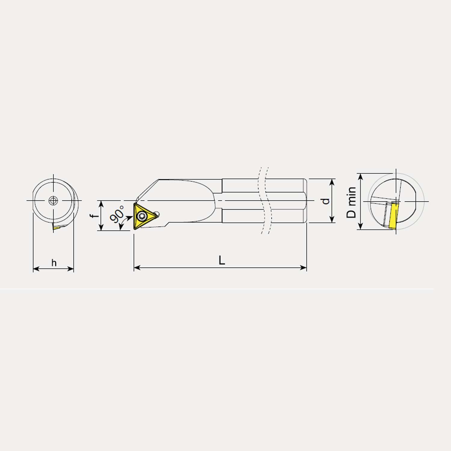 External Machining Toolholder, Right Hand - Positive Inserts - Talicarb STFCR