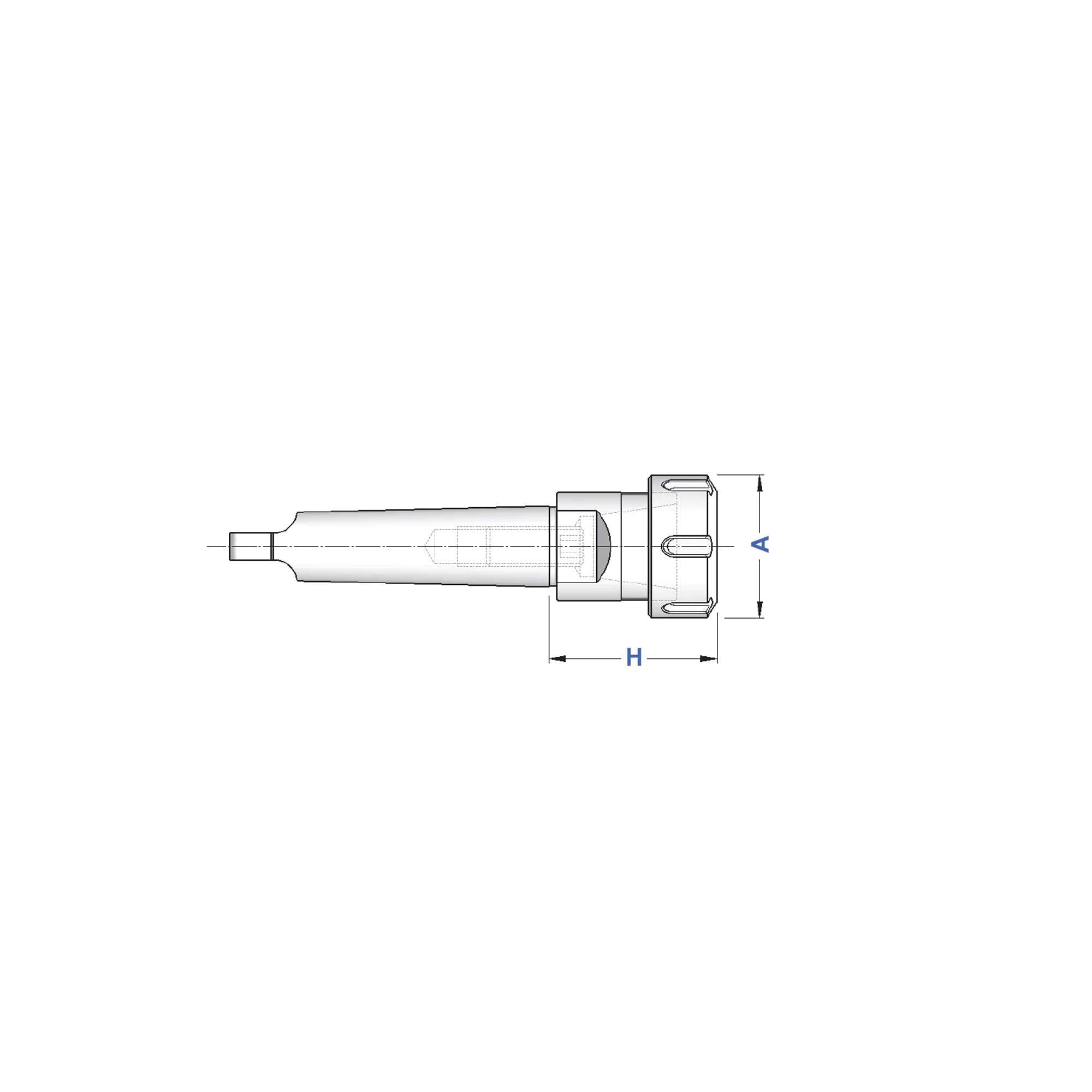 Clamp holder ER clamp mount with tenon, standard ring CM 1 A - Gait 8627 H 40